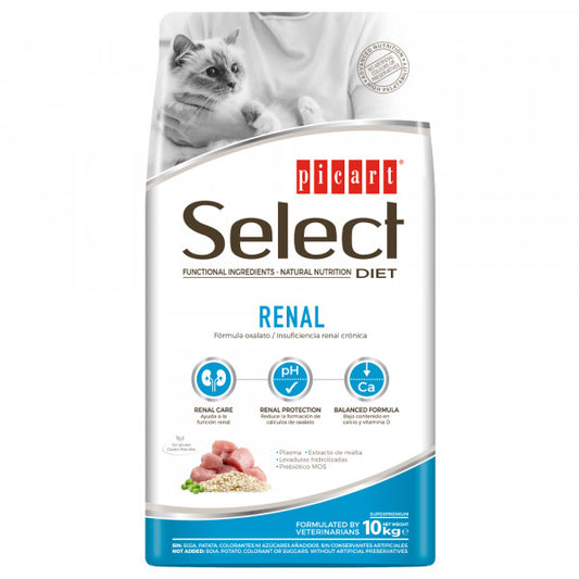Picart Select Veterinary Diets Renal - Pienso Seco para Gatos con Problemas Renales 10 kg