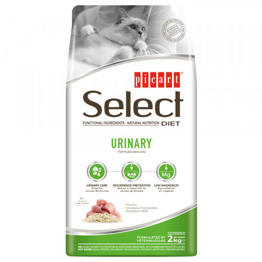 Picart Select Veterinary Diets Urinary - Pienso Seco para Gatos con Problemas Urinarios 2 kg
