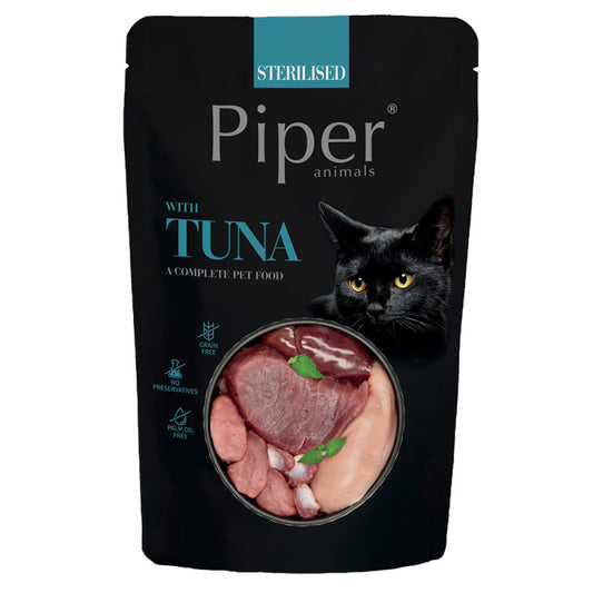 Piper - Alimento em patê para gato esterilizado - Atum | 10x100 g