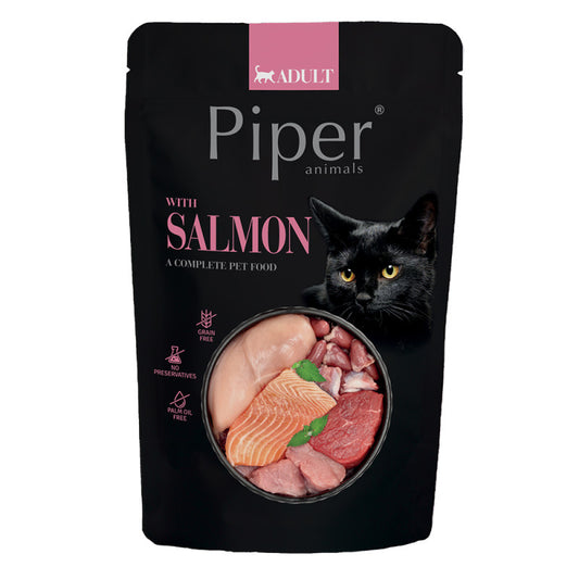 Piper - Alimento em patê para gato adulto - Salmão | 10x100 g