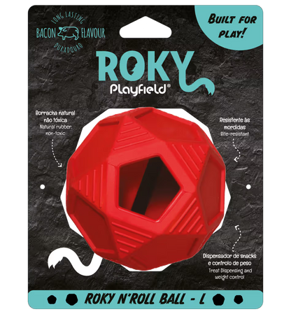 Playfield Roky - Roky N’Roll Ball - Juguete para perro con aroma a bacon