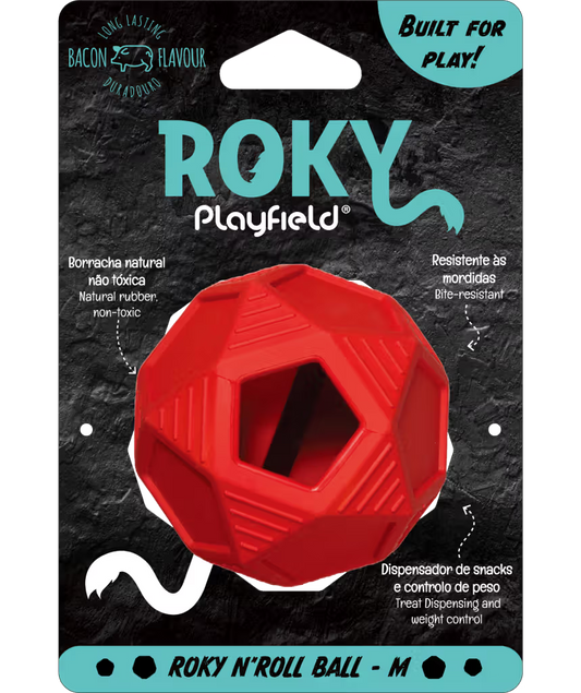Playfield Roky - Roky N’Roll Ball - Bacon-scented dog toy