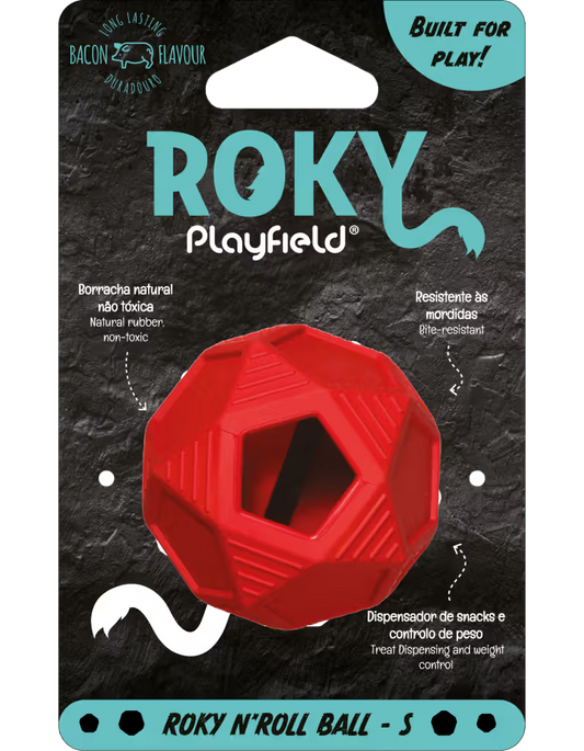 Playfield Roky - Roky N’Roll Ball - Bacon-scented dog toy