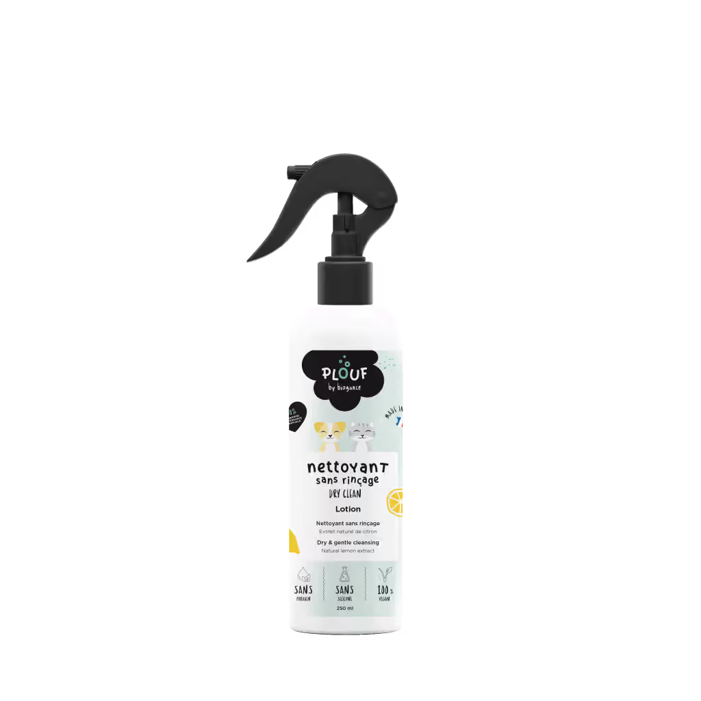 Plouf Dry Clean Lotion - Loción limpiadora para perro y gato