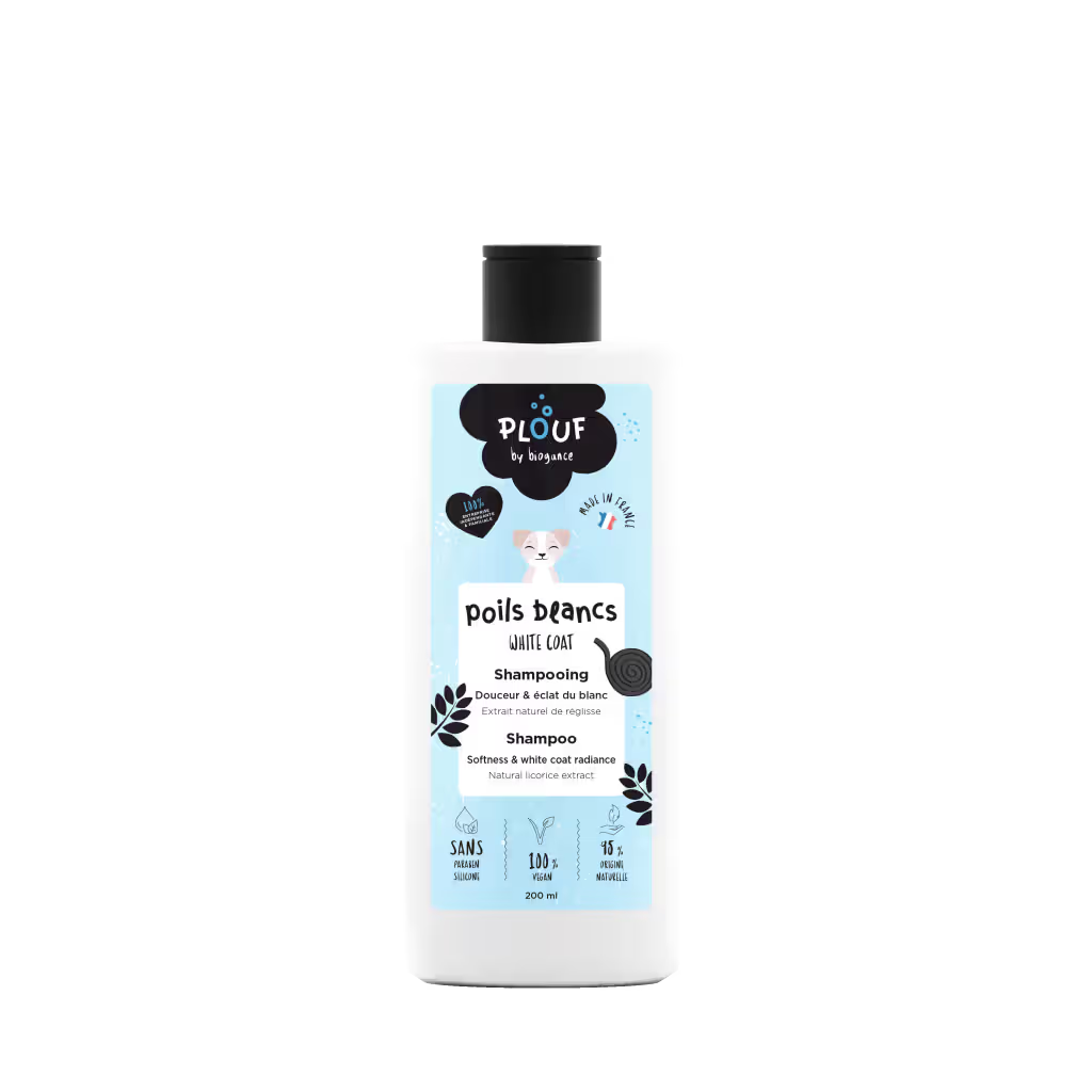 Plouf White Coat Shampoo - Champú para perro de pelo blanco