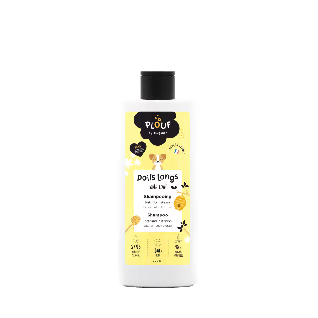 Plouf Long Coat Shampoo - Champú para perro de pelo largo