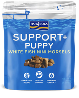 Fish4Pets Suport+ Perro Cachorro Digestión Salmón y Pescado Blanco - Snack para perro con sensibilidad digestiva