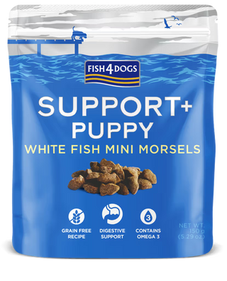 Fish4Pets Suport+ Perro Cachorro Digestión Salmón y Pescado Blanco - Snack para perro con sensibilidad digestiva