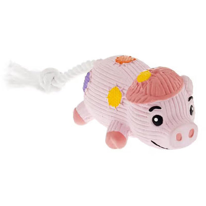 Ferribiella Porco de brincar com corda e som - Dog toy with rope and sound