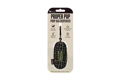 PLAY Dispensador de Bolsas para Caca Houndstooth Black/Gray Perro - Accesorio para perro