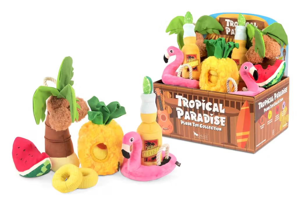 PLAY Tropical Paradise Toy Set - Set de juguetes para perro