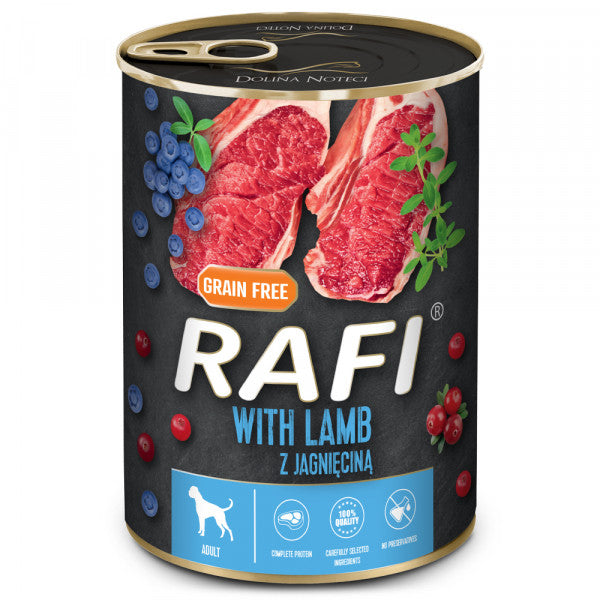 Rafi - Adult Dog Pâté - Lamb, Cranberries & Blueberries | 24 x 400 g