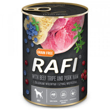 Rafi - Adult Dog Pâté - Beef Tripe and Pork Ham | 24 x 400 g