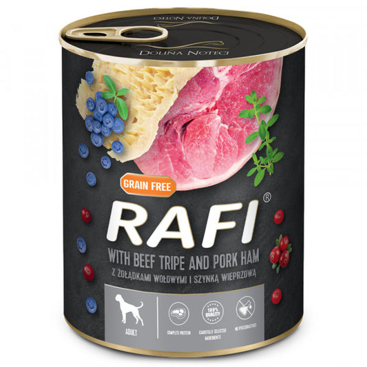 Rafi - Paté para Perro Adulto - Tripa de vaca y jamón de cerdo 800 g