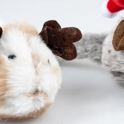 Duvo Plus - Ratones de Navidad de peluche con catnip para gato