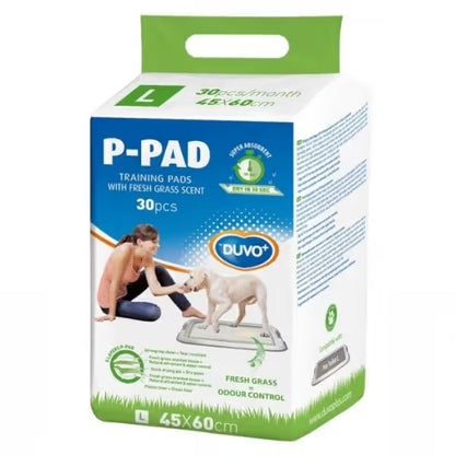 Duvo Plus Resguardos P-Pad - Empapadores para perro con aroma a hierba fresca