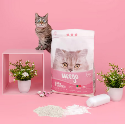 Weego Cat Litter Bentonite Baby Powder 15 L