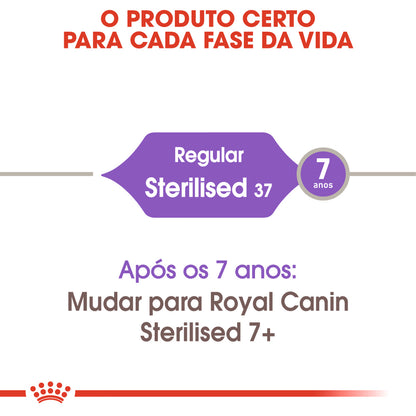 Royal Canin Gato Sterilised 37 Aves - Ração seca para gato esterilizado