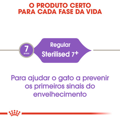 Royal Canin Gato Sterilised 7+ Aves - Ração seca para gato esterilizado