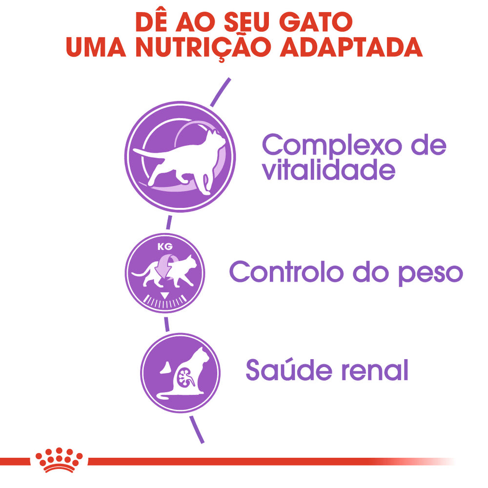 Royal Canin Gato Sterilised 7+ Aves - Ração seca para gato esterilizado