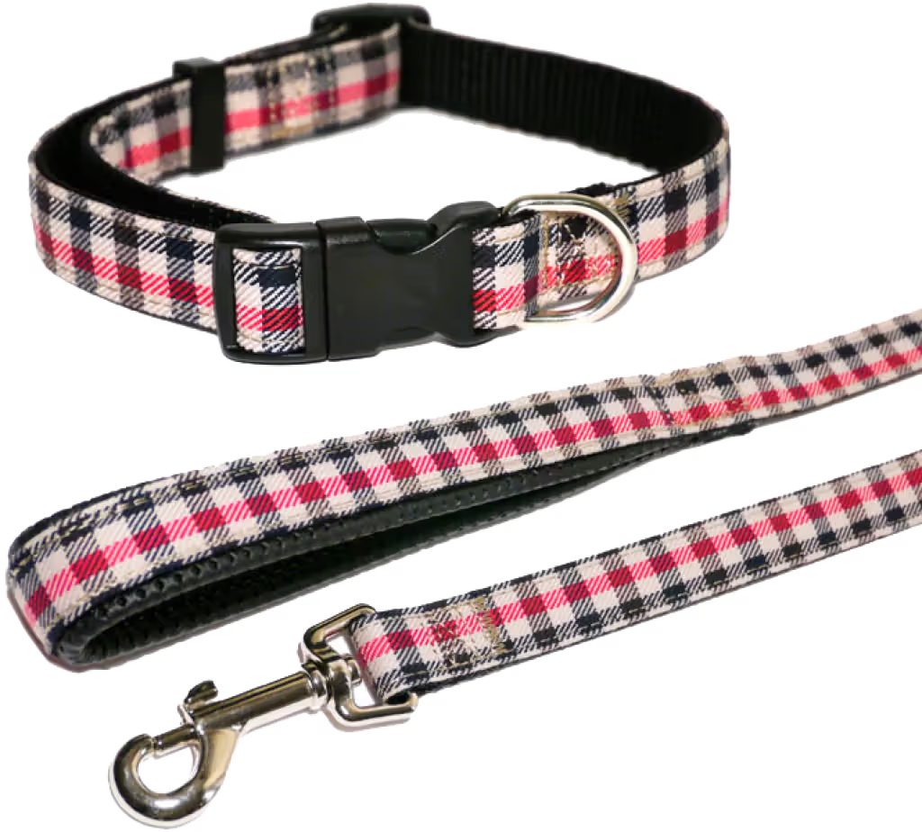 Rosewood Red Check Collar - Collar para perro
