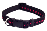 Rosewood Black Hot Pink Star - Collar para perro
