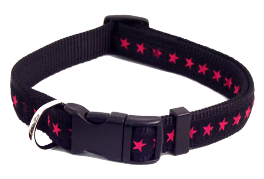 Rosewood Black Hot Pink Star - Coleira para cão