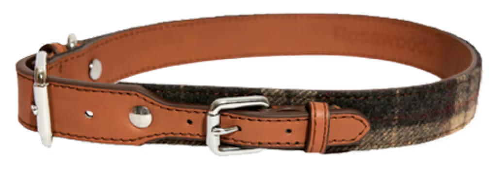 Rosewood Collar Tweed Check - Collar para perro