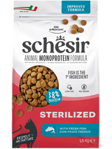Schesir Monoprotein Formula Sterilised Adult Cat Fish Grain-Free - Dry food for sterilised cats