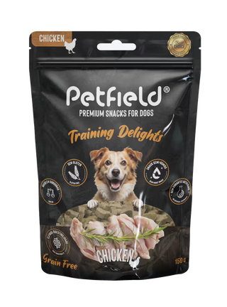 Petfield Premium Pet Food Training Delights Perro Grain-Free Pollo - Snack para perro