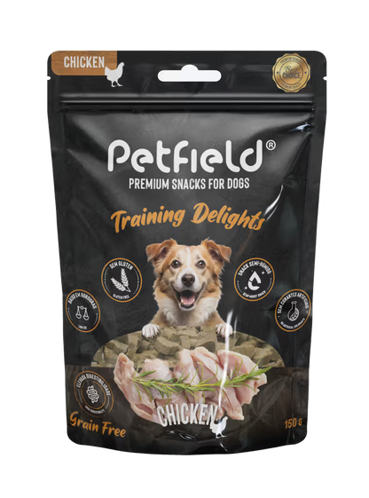 Petfield Premium Pet Food Training Delights Perro Grain-Free Pollo - Snack para perro