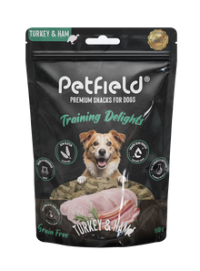 Petfield Premium Pet Food Training Delights Perro Grain-Free Pavo y Jamón - Snack para perro
