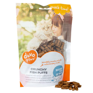 Duvo Plus Crunchy Snacks Puff Cat Fish - Cat snack