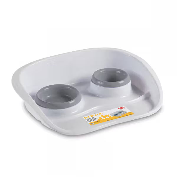 Stefanplast Plastic Double Feeding Bowl