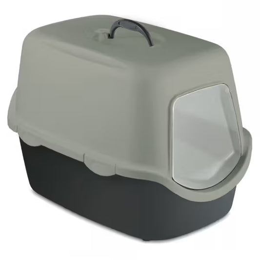 Stefanplast Cathy Green Line - Arenero cubierto para gato