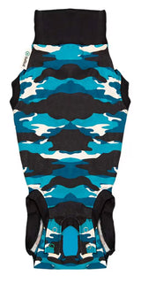 Suitical Recovery Suit Blue Camo - Ropa protectora para perro para recuperación