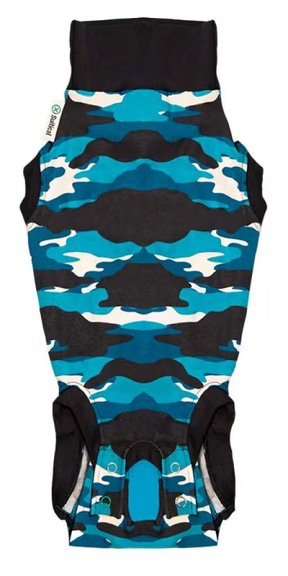 Suitical Recovery Suit Blue Camo - Ropa protectora para perro para recuperación