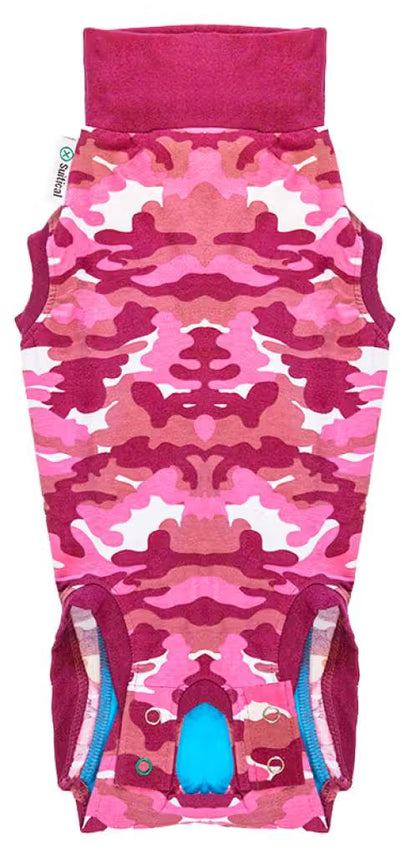 Suitical Recovery Suit Pink Camo - Fato de recuperação para cão