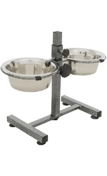 Adjustable Double Stand with 2 Bowls for Dogs - Dry dog food