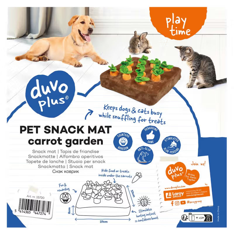 Duvo Plus Tapete de Farejar Carrot Garden - Alfombra olfativa para perro