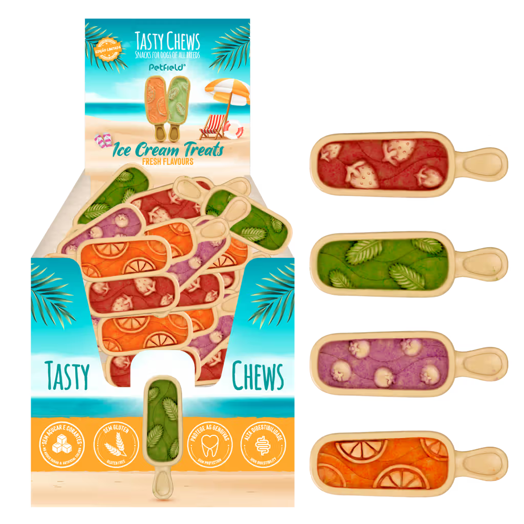 Petfield Premium Pet Food Tasty Chew Ice Cream Treats Perro Pollo - Snack para perro
