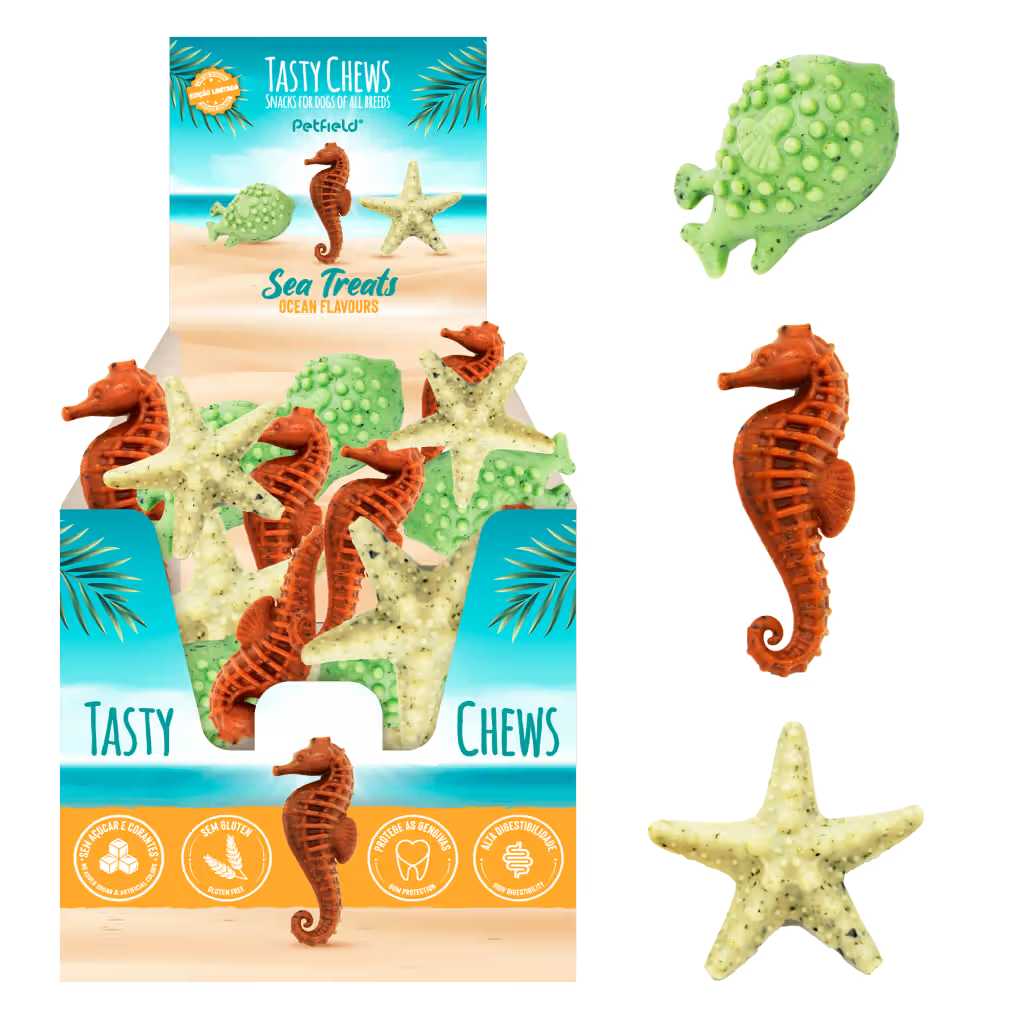 Petfield Premium Pet Food Tasty Chew Sea Treats Cão Algas Marinhas Grain-Free - Snack para cão