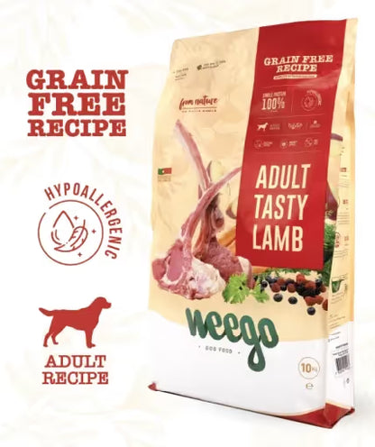 OFERTA 2kg: Weego Dog Grain Free Food Grain Free Adult Tasty Lamb 10 KG + Embalagem 2kg Grátis
