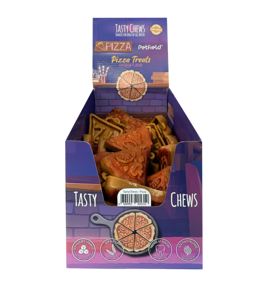 Petfield Premium Pet Food Tasty Chew Pizza Treats Cão Grain-Free Frango - Snack para cão