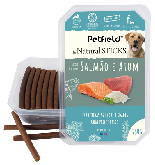 Petfield Premium Pet Food The Natural Sticks Cão Salmão e Atum - Snack para cão
