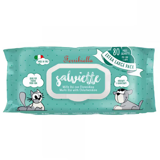 Ferribiella Toalhitas Salviette Higienizantes com Clorexidina - Wet wipes for dogs and cats with chlorhexidine