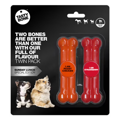 Tastybone Nylon Twin Pack Sunday Lunch - Osso para cão