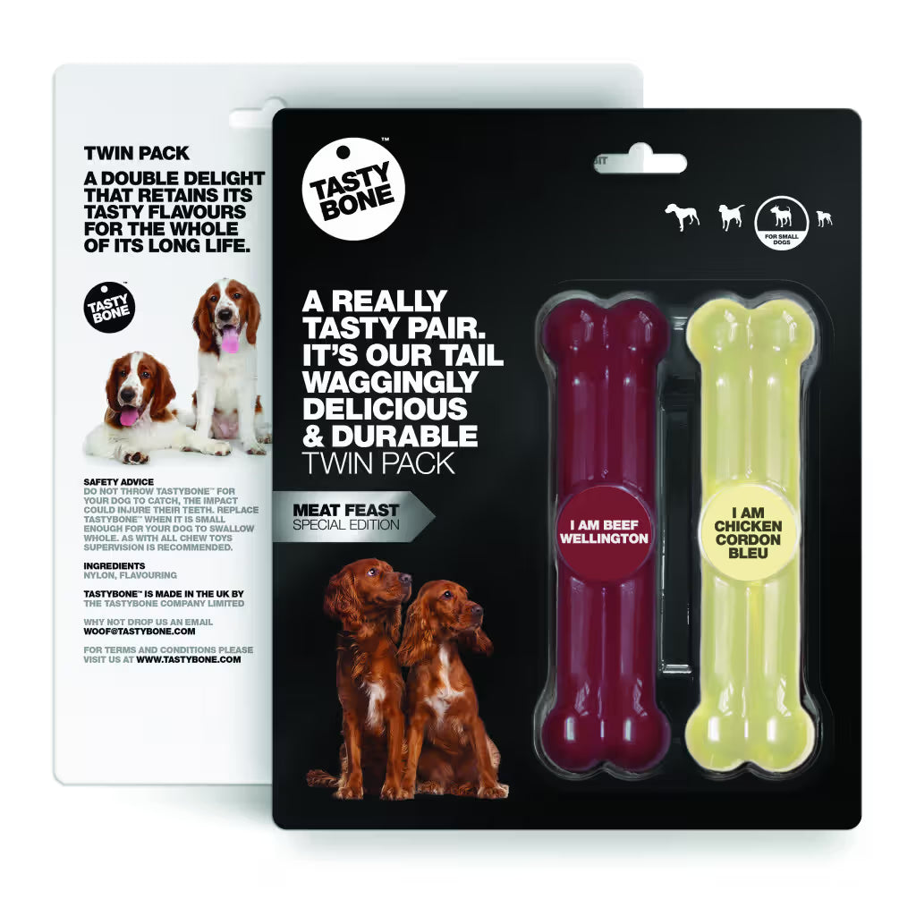Tastybone Twin Pack Ternera Cordon Bleu Toy - Brinquedo para cão