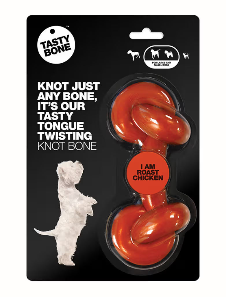 Tastybone Nylon Knotted Roast Chicken - Hueso de nylon para perro