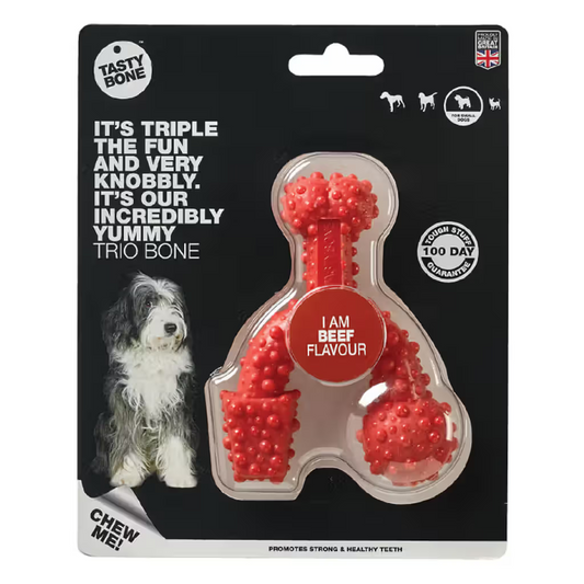 Tastybone Trio Bone Ternera Toy - Dog toy